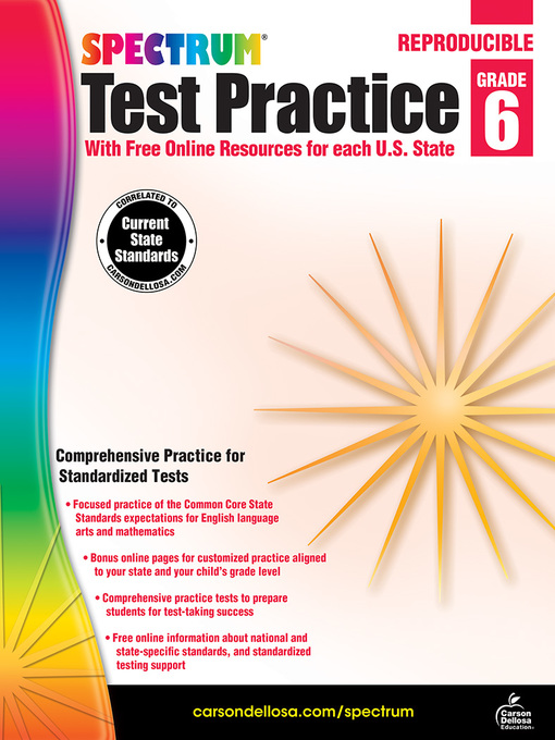 Title details for Spectrum Test Practice, Grade 6 by Spectrum - Available